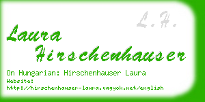 laura hirschenhauser business card